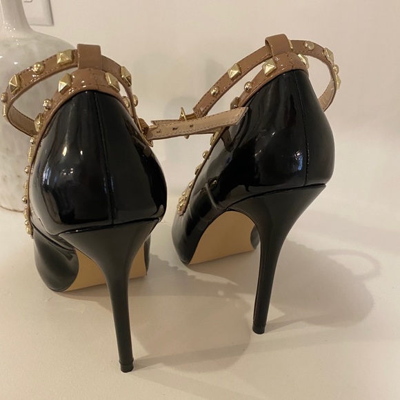 FIRM NW Pleaser black studded stilettos - Picture 5 of 7